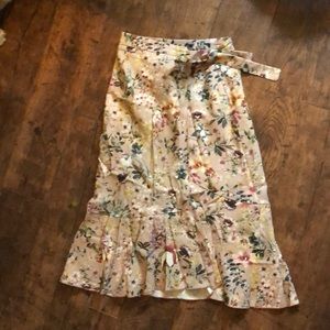 Zara hi-low wrap skirt